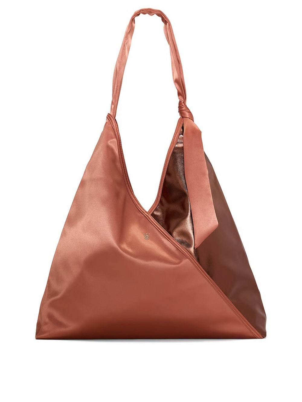 Victoria's Secret Satin Triangle Shoulder Bag in Copper